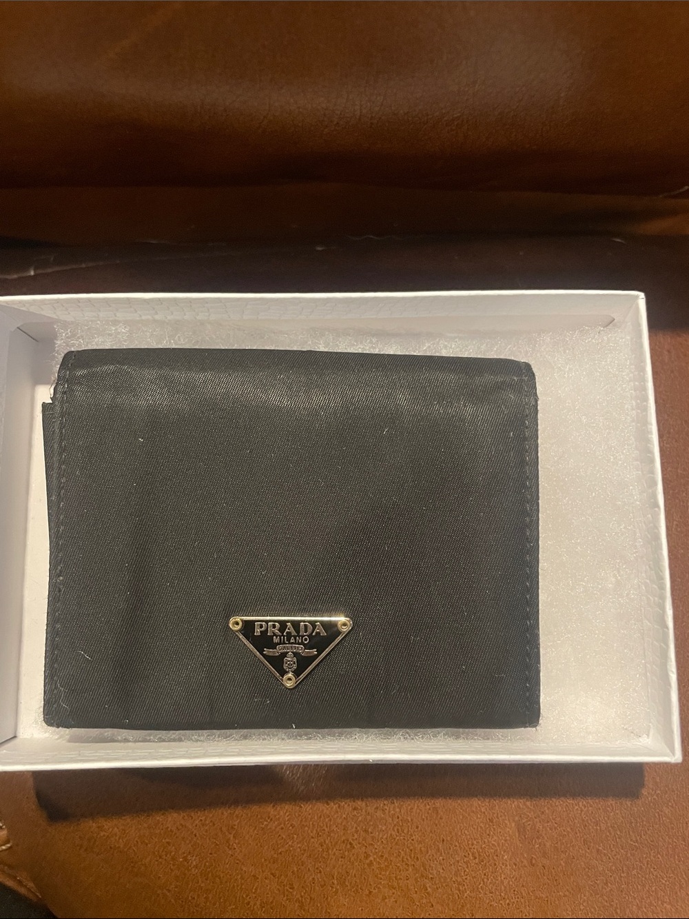 Prada Nylon and Leather Card Slim Wallet